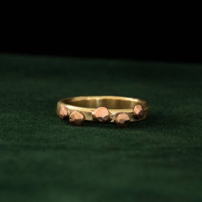 紅銅 落珠戒指2