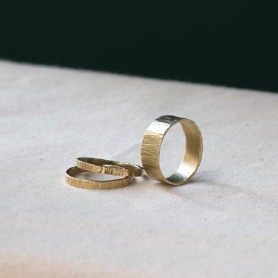 黃銅 鎚造戒指3