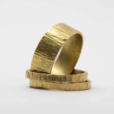 黃銅 鎚造戒指16