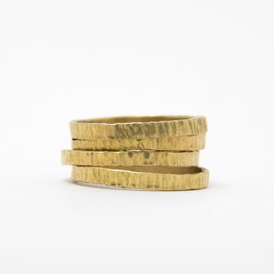 黃銅 鎚造戒指15