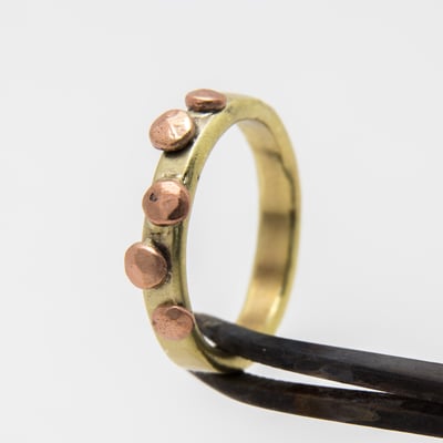 紅銅 落珠戒指6
