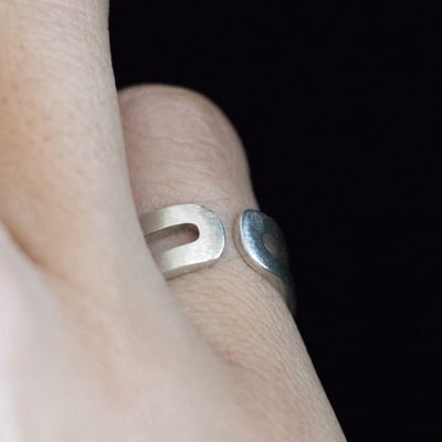 925銀 雙線平行戒指5