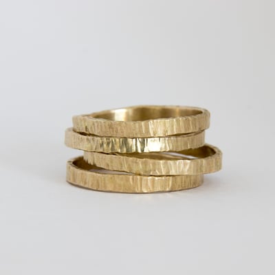 黃銅 鎚造戒指12