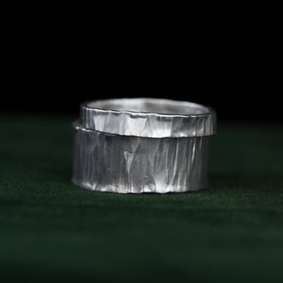 925銀 鎚造戒指1