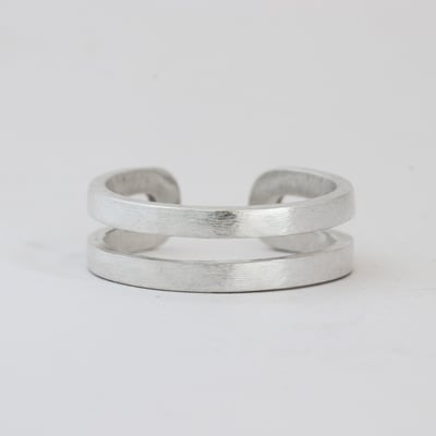 925銀 雙線平行戒指12