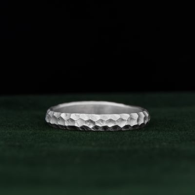 925銀 銀坑戒指8