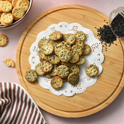 【米森】迪士尼系列-有機黑芝麻餅提袋禮盒(限量版)(16gx8/盒)2