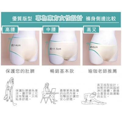 【和諧生活】有機棉 仕女高腰內褲(2入)3