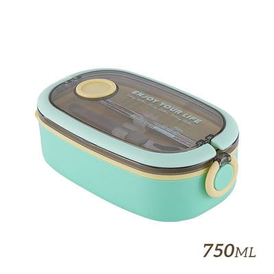 【HOUSUXI】不鏽鋼好提便當盒(附餐具)750ml6
