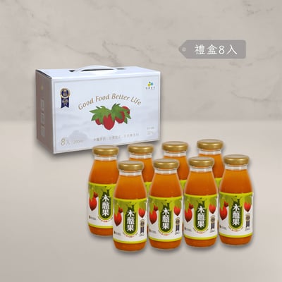 【聖多蜜果】白裏透紅 木虌果飲(200ml*8瓶禮盒組)#木鱉果1