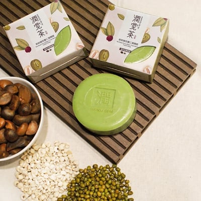 【茶寶】潤覺茶茶籽綠豆薏仁潔顏皂2
