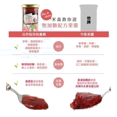 【米森】無加糖 草莓果醬/綜合莓果醬290g3