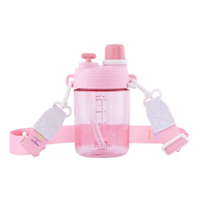 【HOUSUXI】Tritan雙飲口背帶水瓶560ml/2色可選3
