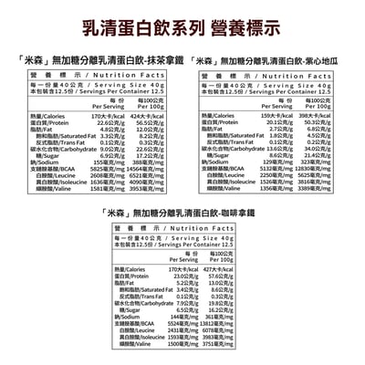 【米森】無調味分離乳清蛋白粉(500g/罐)5