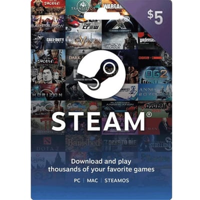 STEAM蒸氣卡 5美金1