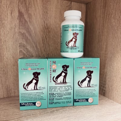 優視健 Ultra-Vision Health 專業配方 犬貓犬貓護眼、淚腺、抗氧化 口服營養補充 60入裝1