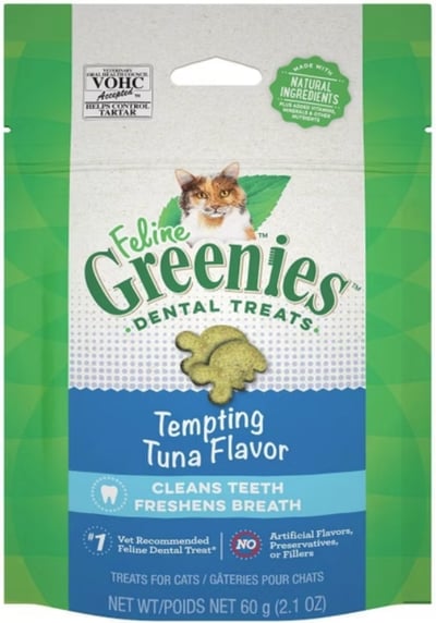 Greenies 美國健綠 咀嚼乾乾 貓咪專用潔牙保健零食 潔牙餅乾 舒壓貓薄荷/極鮮醇鮪/濃郁烤雞/開胃鮮鮭