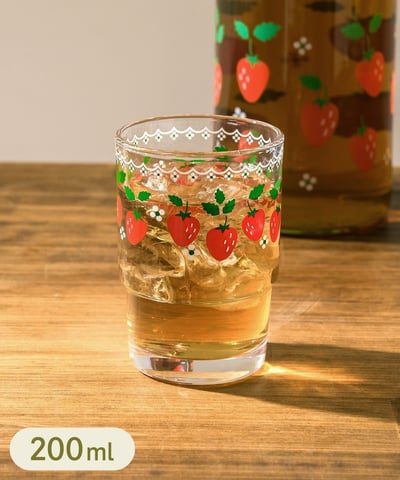 【 3COINS 】昭和レトロ調 可疊放直筒玻璃杯 200ml2