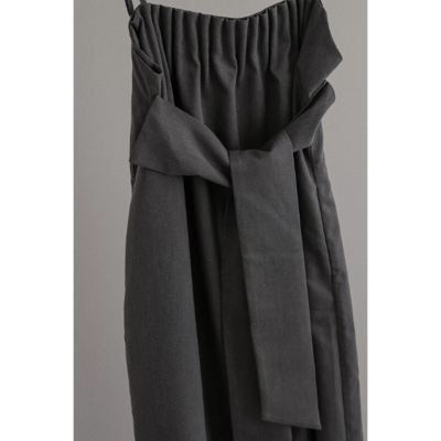 【 tento 】TENTO｜Belted Cocoon Dress 腰帶繭型細肩帶洋裝13
