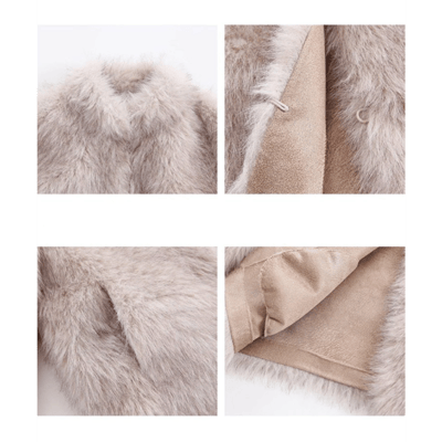 【 chuclla 】立領 Eco Fur 短版毛絨外套7