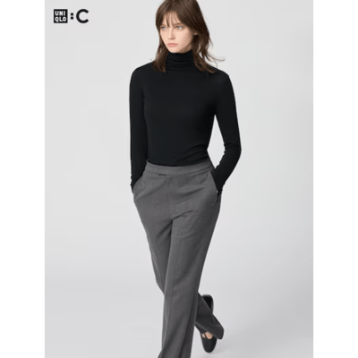 【日本UNIQLO感謝祭】極暖發熱衣喀什米爾混紡高領 T恤4