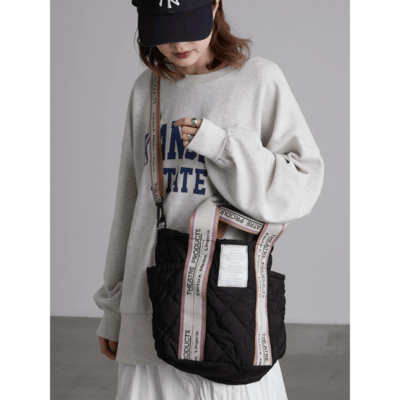 【THEATRE PRODUCTS 限定聯名 】緹花織帶絎縫水桶托特包2