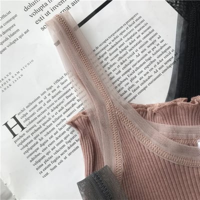 【 Dark Angel 】絲棉混紡網紗蕾絲背心6