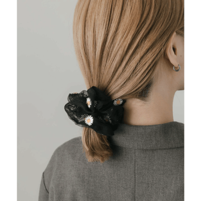 【日本SMELLY 】透膚花朵刺繡大腸圈2