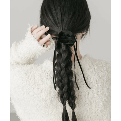 【日本DISCOAT】絲絨緞帶馬尾扣1