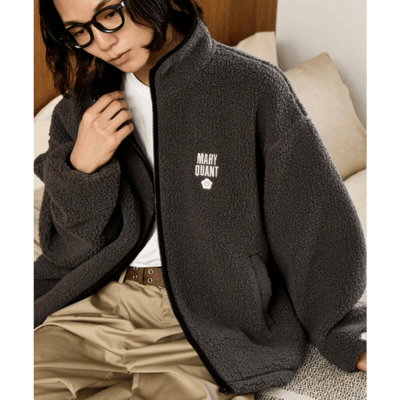 【 MARY QUANT × PUBLUX 】別注撞色滾邊毛絨外套3