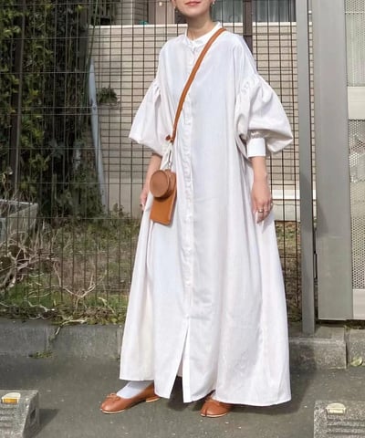 【CORNERS by KR 】大澎袖條紋襯衫連身裙3