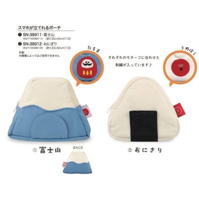 【日本DECOLE】可立式手機收納包（全2款）富士山 / 御飯糰9