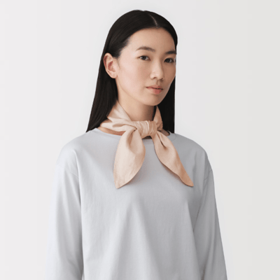 【 日本 MUJI 】抗UV天絲麻口袋圍巾4