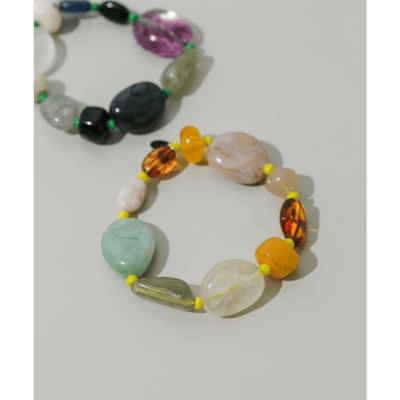 【日本SMELLY 】天然石風串珠髮圈5