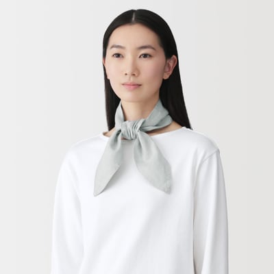 【 日本 MUJI 】抗UV天絲麻口袋圍巾6