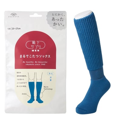 【PLAZA 限定 】襪子補給品 暖爐襪 (25～27公分) 灰藍色1