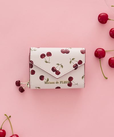 【 Maison de FLEUR 】Cerise Claire 櫻桃迷你短夾 🍒2