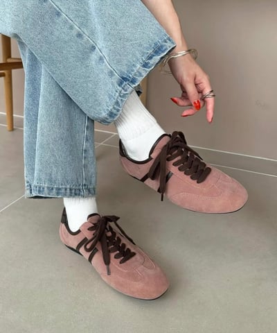 【日本DASCOAT】麂皮風緞面芭蕾運動鞋2