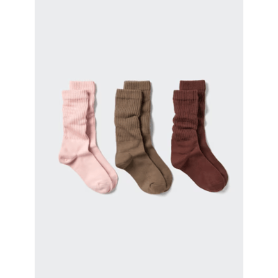 【日本UNQLO】寬鬆襪 / 3雙一組1