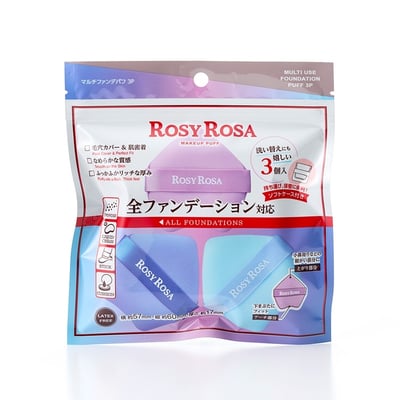 【 ROSY ROSA 】多功能粉底海綿（3入）1