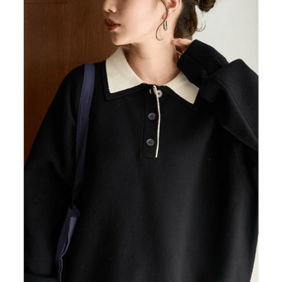 【 FREAK'S STORE 】撞色 POLO 領排釦針織上衣21