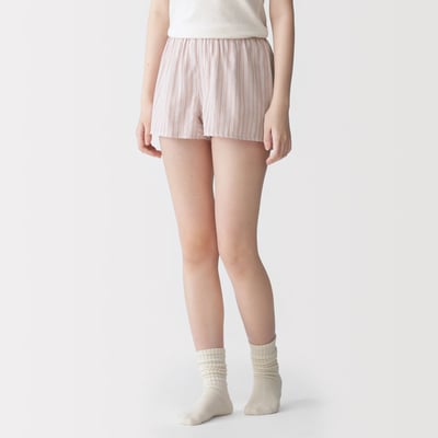 【日本 MUJI】女款 側邊無縫二重紗平口褲2