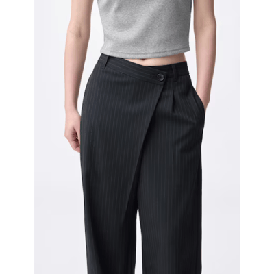 【日本  GU 】 交叉打摺西裝褲 Z+E3