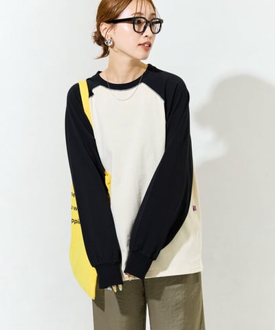 【 FREAK'S STORE 】USA棉撞色拉克蘭長袖T16