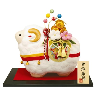 【 羊年擺飾 】羊年和紙「吉祥福羊・特大」新年擺飾1