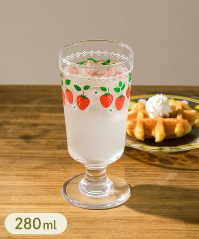 【 3COINS 】昭和レトロ調 腳踏高腳玻璃杯2