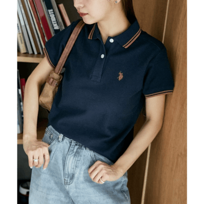 【 U.S. POLO ASSN. 】日本別注款 ✨ 復古條紋小 Logo 刺繡 POLO 衫1