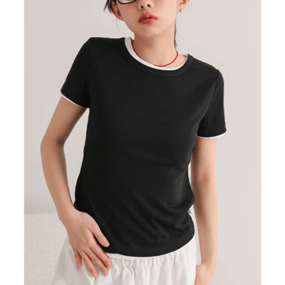 【 miette 】透膚短袖 T 恤套裝6