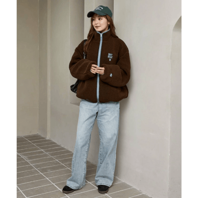 【 MARY QUANT × PUBLUX 】別注撞色滾邊毛絨外套7