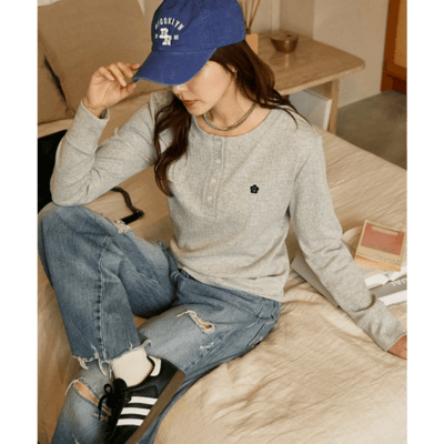 【 MARY QUANT × PUBLUX 】限定聯名羅紋亨利領長袖上衣6